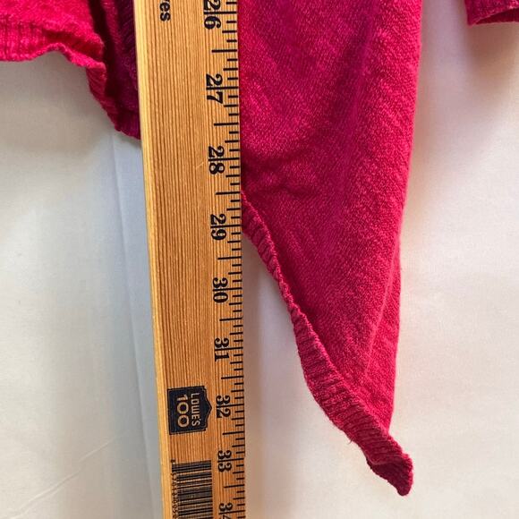 Eileen Fisher Womens Size Large Pink Linen Blend Long Sleeve Open Front Cardigan - Picture 6 of 6